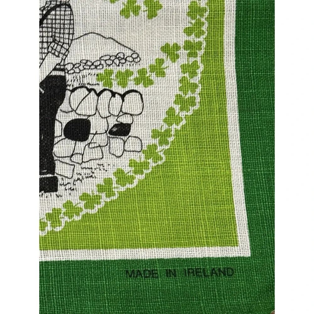 Irish Linen Tea Towel Irish Man's Philosophy Fingal Wall Hanging Ireland Flaw‎